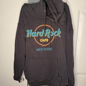 Hard Rock Cafe New York Men's Charcoal Hoodie